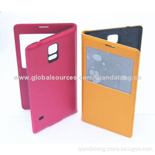 Leather Mobile Phone Cases, Flip Style, for Samsung Galaxy S5